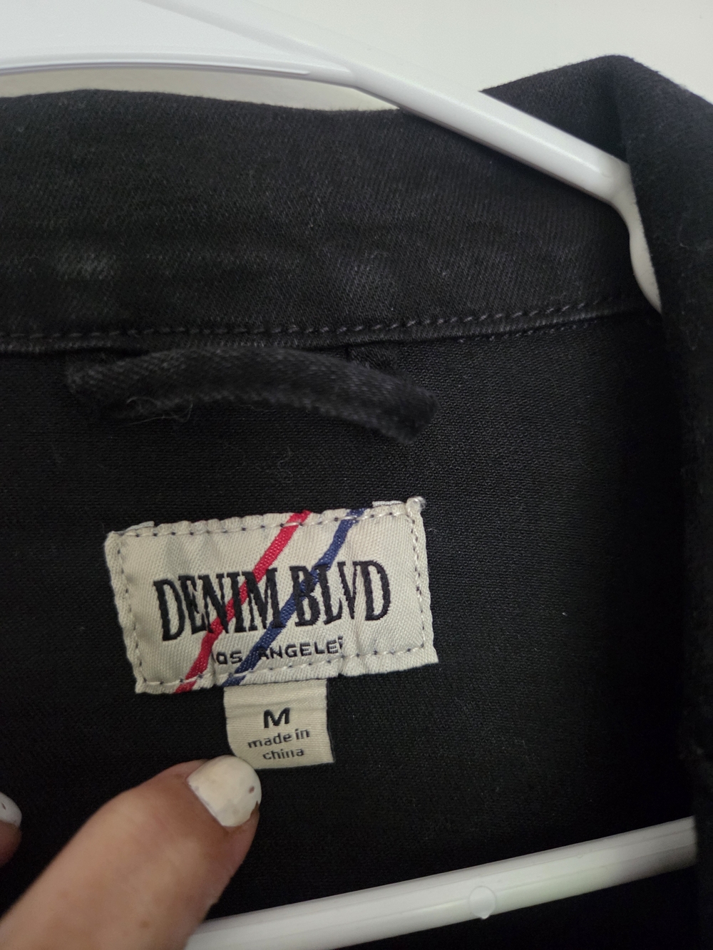 Denim BLVD Los Angeles Playboy Black Denim Jacket Size M - Picture 3 of 5